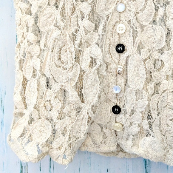 3/$20 Anthropologie Moulinette Souers Lace Up Top - Picture 7 of 7